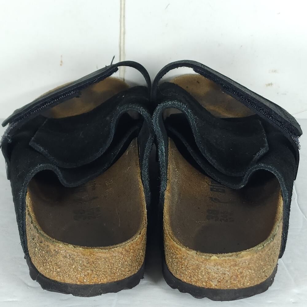 Birkenstock Women's Kyoto US7 EU38 Black Suede Nubuck Slip-On Slide sandals - Picture 10 of 16